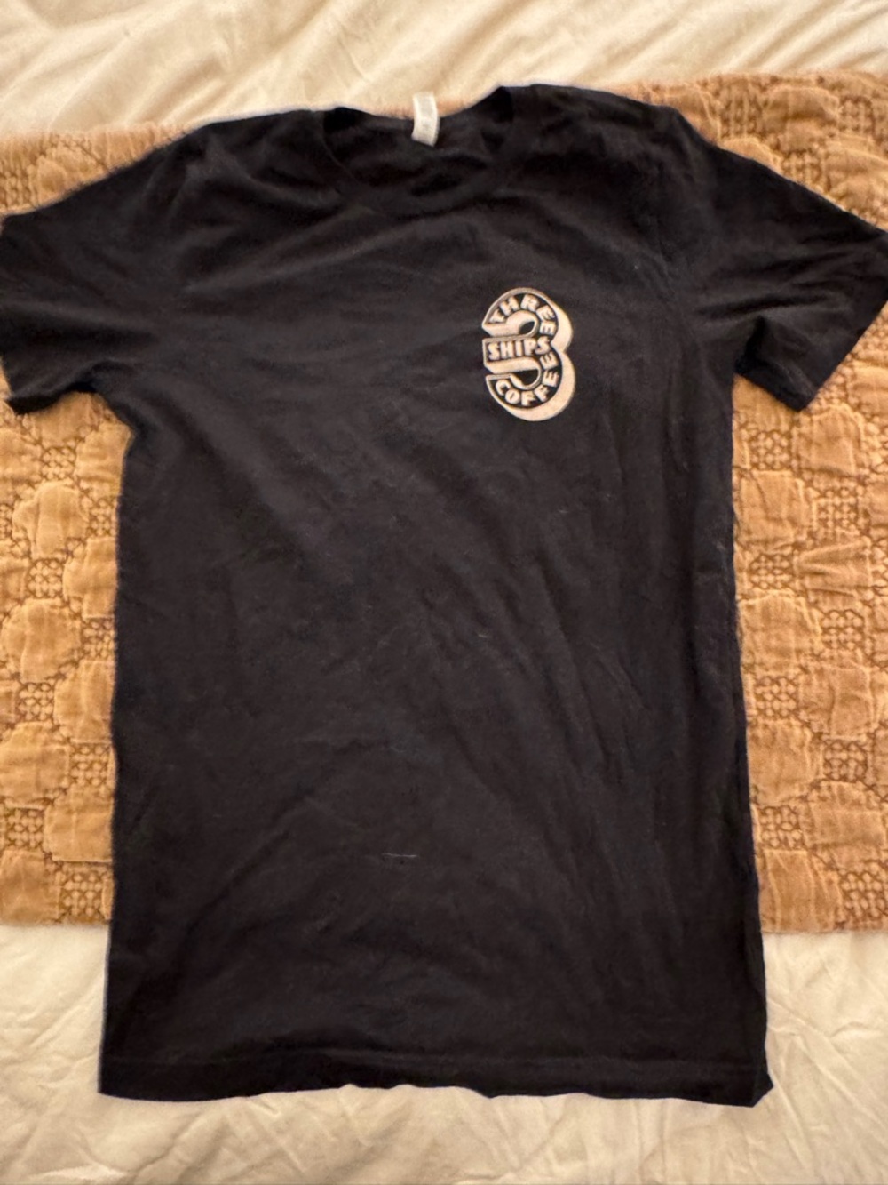 Black Graphic Pocket-Print T-Shirt - Three Ships Coffee ☕️